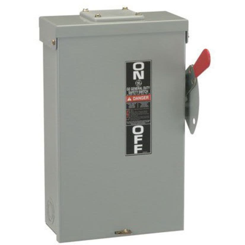 GE Spec-Setter™ TGN3322R General Duty Non-Fusible Safety Switch, 240 VAC, 60 A, 10 hp Standard Fuse/15 hp Time Delay, 3 Poles